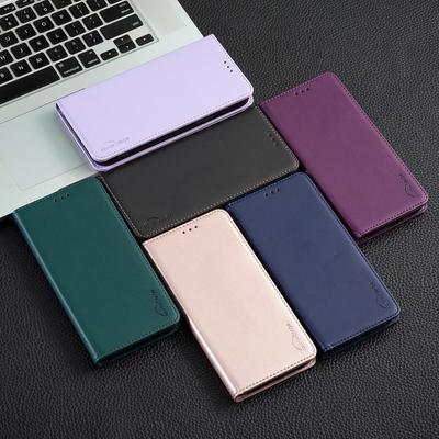 Funda de cuero de lujo con atracción magnética para negocios para Motorola Moto G85 G84 G54 G34 G24 G14 G04 G73 G53 G23 G13, funda con tapa tipo billetera para teléfono