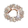 Women Scarf Fastener Sparkling Rhinestones Leaves Flower Shape Scarf Button Suits Coats Bags Scarves Badge Versatile Accessory