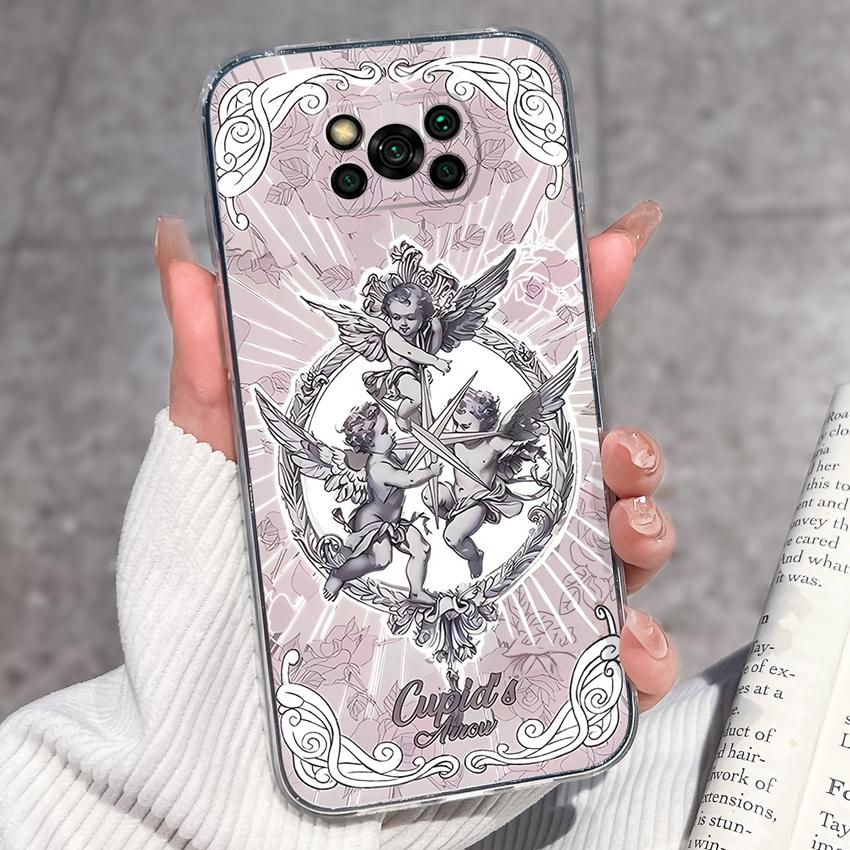 Clear Phone Case For Xiaomi Poco X3 X4 NFC X5 X6 X7 Pro F4 GT F5 Soft TPU Casing Retro Pocket Watch Patterns Shockproof Shell For Xiaomi Cover Capa