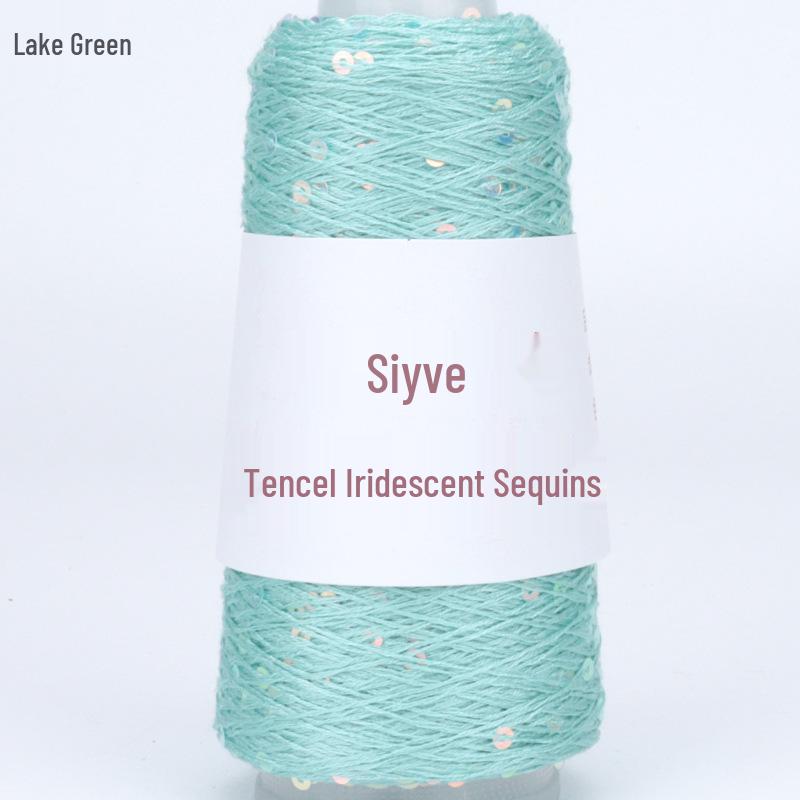 Si Yue Tencel Iridescent Paljettgarn: Handstickat Mode Bländar