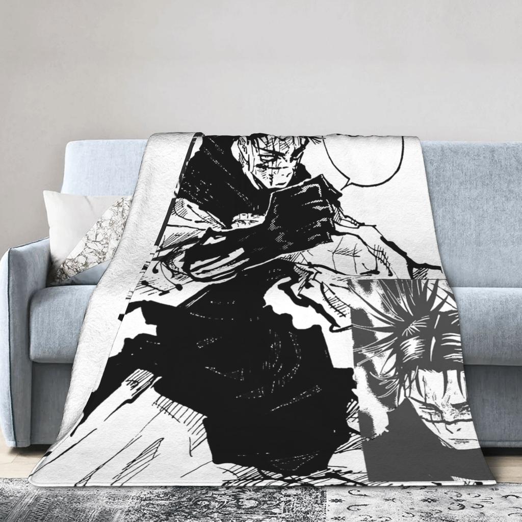 Choso Jujutsu Kaisen Blankets Fleece Textile Decor Anime Portable Thin Throw Blanket for Bedding Bedroom Plush Thin Quilt