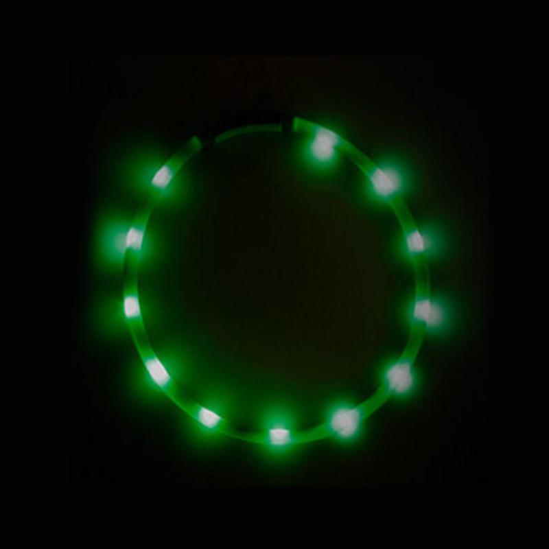 

Световой ошейник для собак с USB-зарядкой, большой светящийся ошейник для домашних животных, Тедди, маленькая собака, ночная прогулочная лампа для собак M зелёный