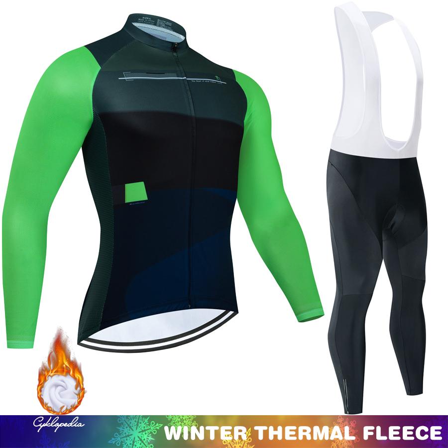 Thermal Cycling Jersey Men Men's Outfit Uniform Man Winter Fleece Road Bicycle Bike Set Clothing 2025 Bicycles Mountain Bikes