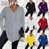 DICFY Women's Fashion Casual Long Sleeve V-Neck  Blouses & Shirts