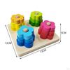 Wood Shape-Sorting Geometric Stacker Building Blocks Educational Cognitive for Toddler Kids Children