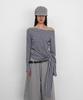 Saendeulig Stripe Strap T-Shirt_Melange Gray