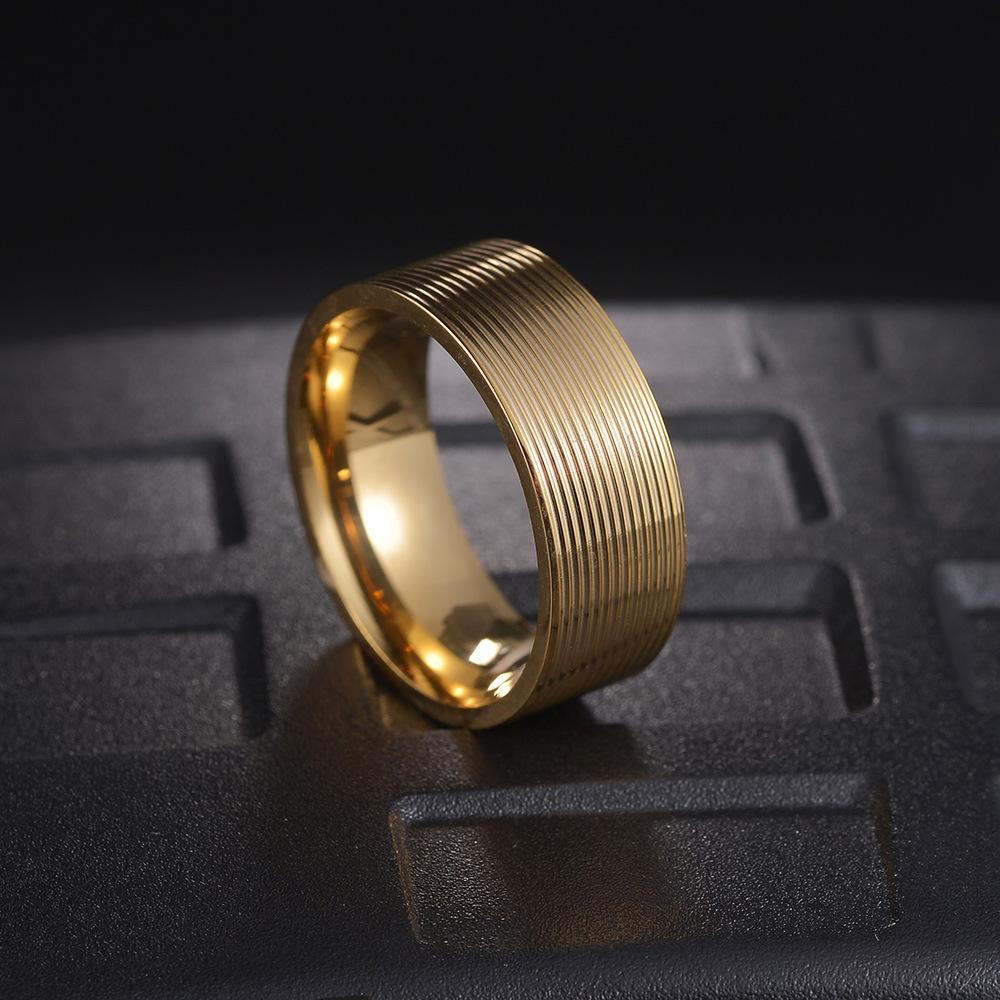 Fashion New Thin Line Groove Stainless Steel Rings For Women Men High Polished Grooved Finger Ring Wedding Party  Gift