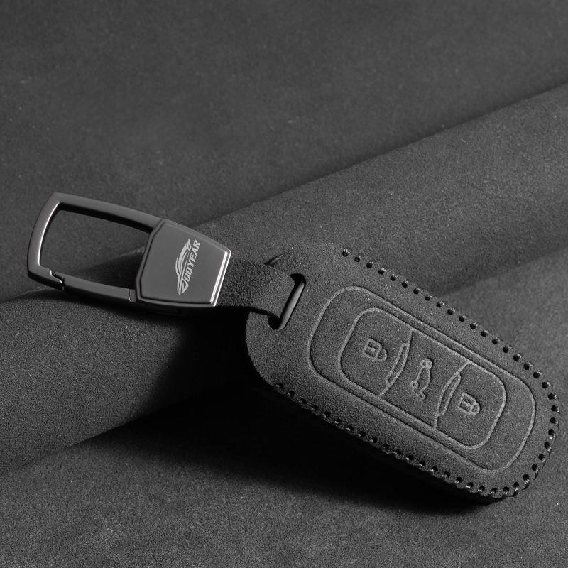 Suede Car Key Case Remote Cover Shell Holder Keychain Protector For Coolray Binray Preface Okavango Monjaro Emgrand Altas