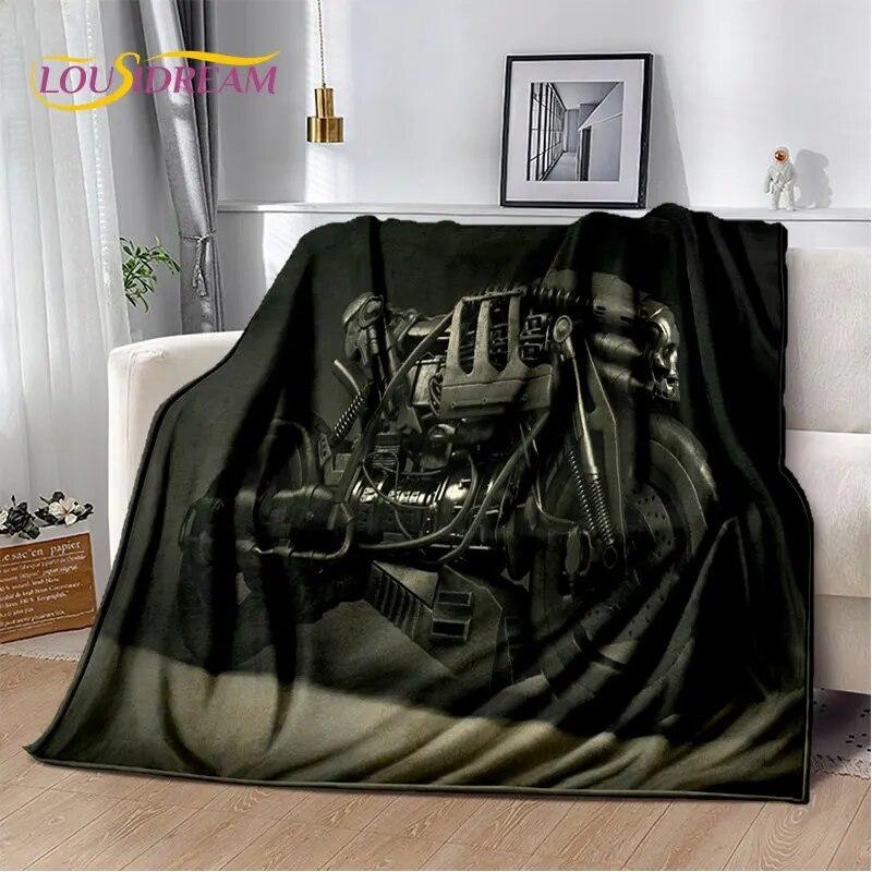 3D Cyberpunk Concept Motorcycle Cartoon Soft Plush Blanket,Flannel Blanket Throw Blanket for Living Room Bedroom Bed Sofa Picnic