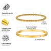 Vnox 2-8mm Women Bracelets Set, Simple Stacked Gold Plated Stainless Steel Beads Bracelets , Glam Love Gift Cuff Bangles for Her