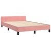 Pink Bed Frame without Mattress 120 x 190 cm Velvet