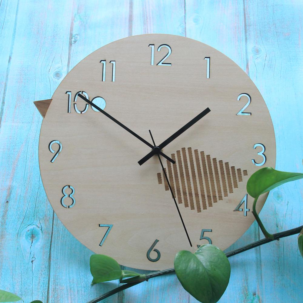 

Silent Wood Wall Clock Living Room Wall Decorative Clock A
