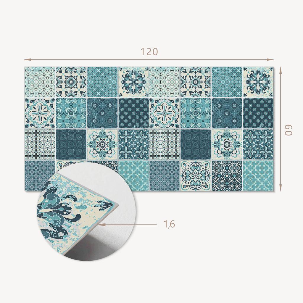 Naklejany Panel Winylowy Do Przedpokoju 120X60 Cm Wzory W Mozaice Geometrycznej