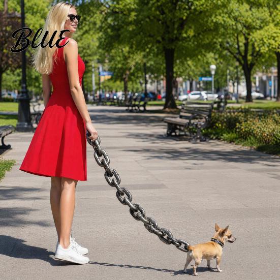 Small Dog Leash Giant Chain Leash Lightweight Plastic Pet Looks Like Yorkie Iron Chain Stylish Big for Dogs Photo Props Durable