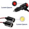 Zigarettenanzünder-Splitter 12V für Autos mit Ein-/Ausschalter, 1 Stecker auf 2 Buchsen, Y-Splitter, Autoteile
