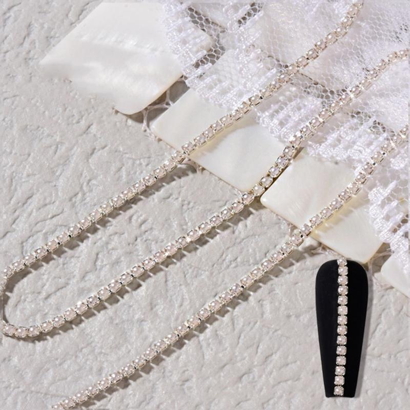 

25 см Длинный Нейл-арт для Страз Металлические Цепочки для Ногтей Заклепки для Ногтей Ювелирные Изделия Драгоценности для Нейл-арта Гель-клей Шармы Аксессуар для Маникюра