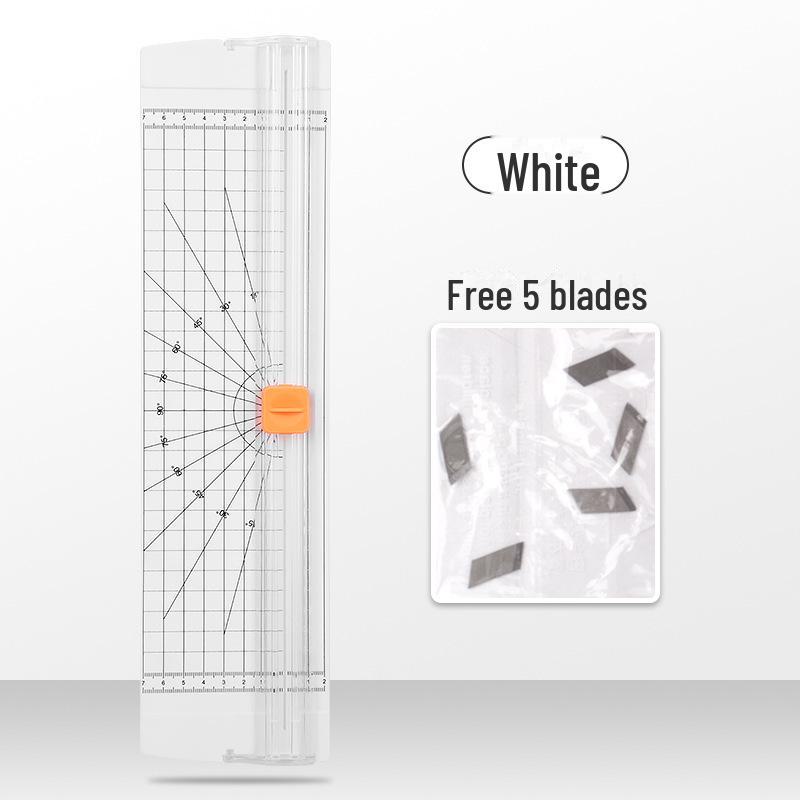 

Миниатюрный двухсторонний ручной резак для бумаги для студентов и офисного использования one-way белый