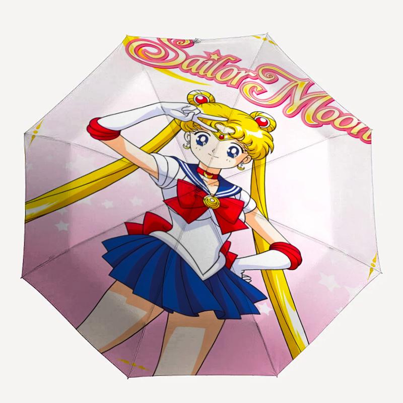1pc Sailor Moon Umbrella, Sun Protection, And UV Shielding. It Has Eight Sturdy Ribs for Outdoor Use And Perfect As a Holiday Gift