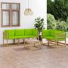 Día Y Noche - Día Y Noche 6-Piece Garden Furniture Set with Lime Green Cushions