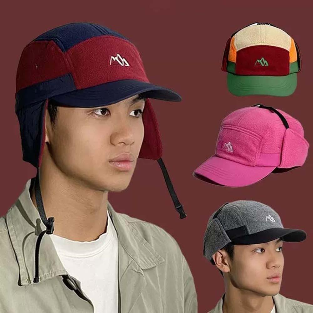 Multi-functional Earflaps Visor Hat Japanese Style Windproof Pilot Cap Ear Protection Cap Women