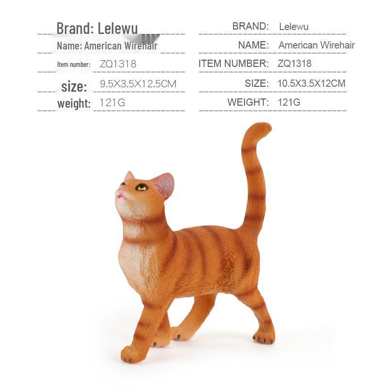 Children's Black and White Kitten Simulation Set - Toy Cat Figurine