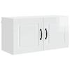 PORTO Wall Cabinet High Gloss White 80 X 31 X 40 Cm Particleboard