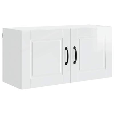 PORTO Wall Cabinet High Gloss White 80 X 31 X 40 Cm Particleboard