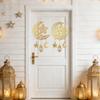 Eid Mubarak Moon Star Mosque Wooden Hanging Ornaments Kareem Ramadan Decorations