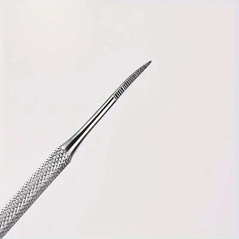 1PCS Stainless Steel Curved Straight Double-head File Beauty File Tool Nail Groove File Nail Groove Pain Ingrown Nail Pedicure Tool
