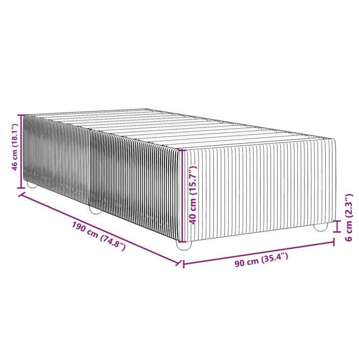 VidaXL Bed Frames Without Mattress Cream 90x190 Cm Fabric 3284905