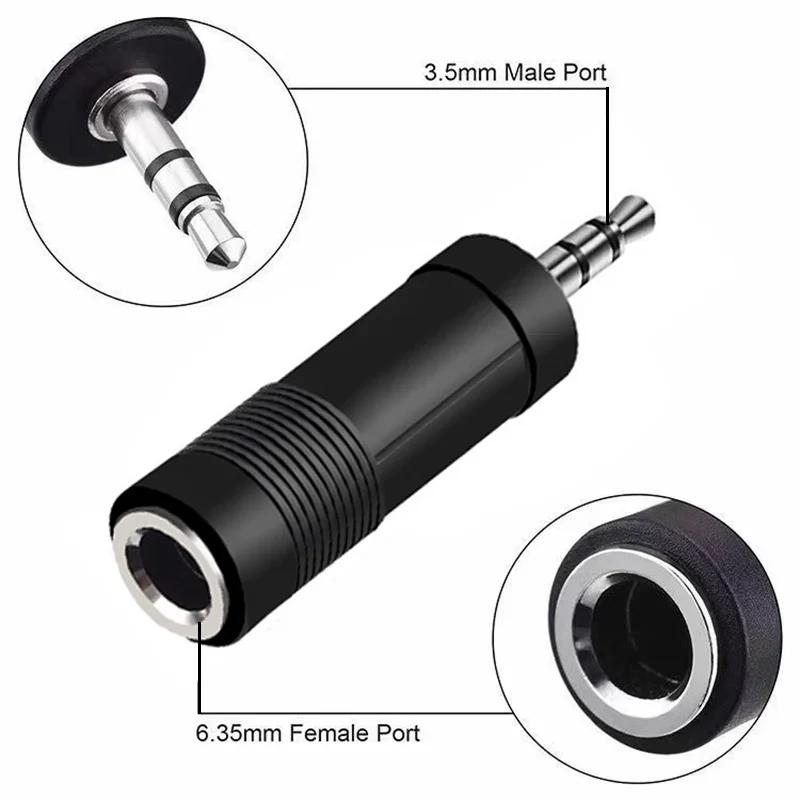 

5/20/100Pcs 3.5mm Stereo to 6.5mm Female Jack Socket Male Plug for Earphone Adapter Cable Converter Audio Speaker Terminal 5PCS