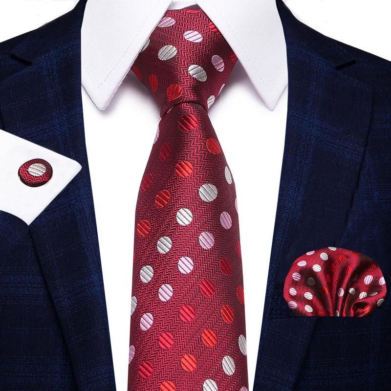 Men'S Business Tie Set, Tie Bow Tie Pocket Towel Cufflinks 3-Piece Set
