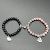 Fashionable Beaded Bracelet Set Magnetic Cute Heart Parents Bracelets Perfect Gift for Loved Ones Comfortable to Wear