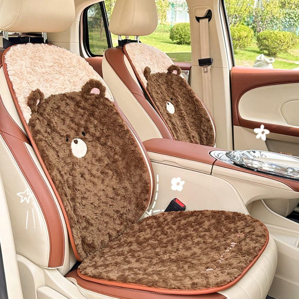 Non Slip Car Seat Cushion Warm Car Pillow Durable Bear Car Cushion  Gift