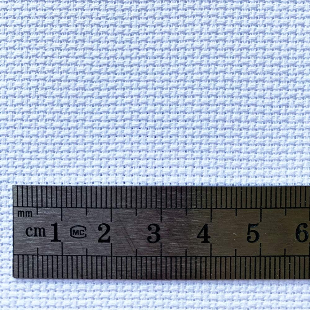 16 Count Cross Stitch Fabric Embroidery Aida Cloth, White, 59"W X 39"L