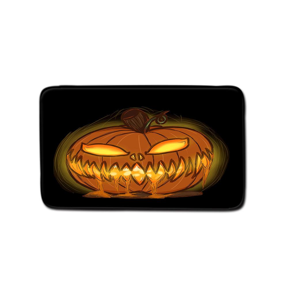 Halloween Bathroom Four-Piece Combination Set Bedroom Non-Slip Carpet Floor Mat Door Mat
