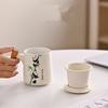 Panda Tea Separation Tea Cup Ceramic Water Cup With Lid Chinese Creative Ceramic Cup With Gift Box