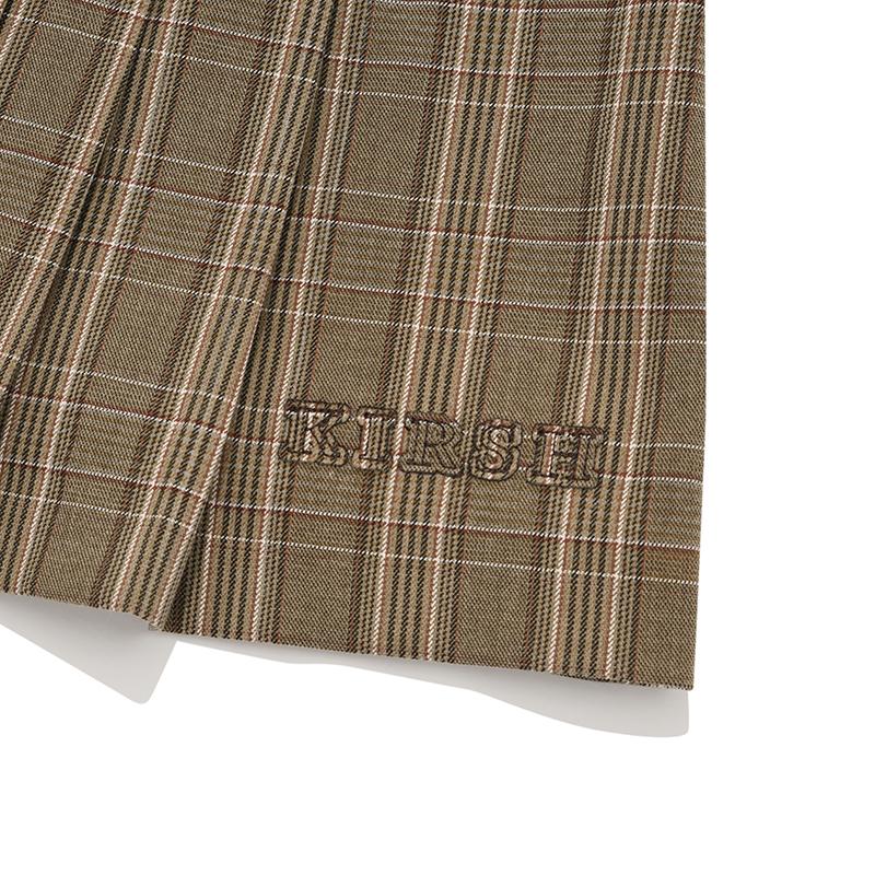Kirsh Cherry Pleated Mini Skirt [Check]