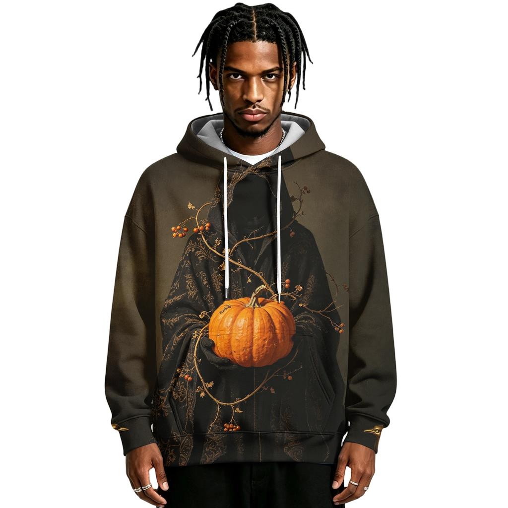 Men's Halloween Print Pullover Hoodie Long Sleeve Sweatshirt