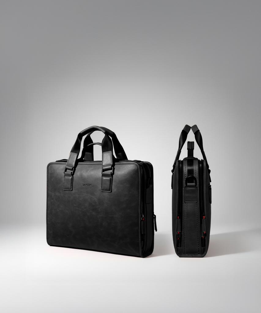 Tantin Genuine Cowhide Men'S Briefcase T13048 Black