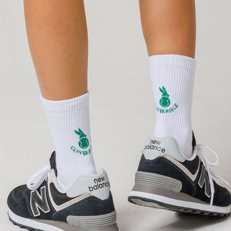 

CLEVER FIELD symbol character socks WHITE