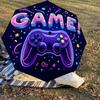1PC game controller Automatic Open/Close Umbrella with Windproof, 8-Rib Sturdy Canopy, Durable Ribs, Fashionable Design, Outdoor Accessory, Fun Prin,