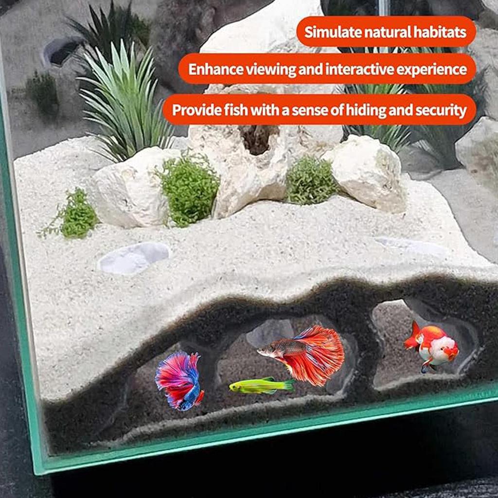 Fish Hideouts For Aquarium Underground Tunnel Cave Breeding Shelter Landscape Decoration Alien Fish Shelter For Betta Cory fish
