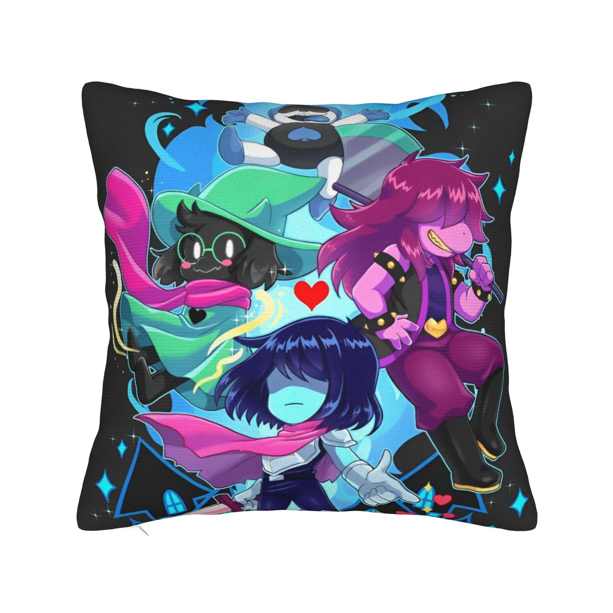 

Cartoon Deltarune Game Square Pillow Cases Cushion Covers Fashion Zipper Decorative Throw Pillow Case Cover for Home 4040cm 30x30cm 12x12in