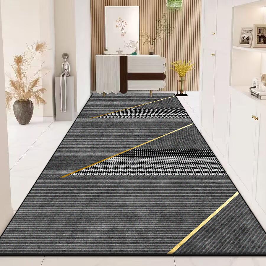 Modern Long Corridor Carpet Home Non-slip Stairway Rug Hotel Lobby Passageway Runner Washable Room Decor Floor Mats Customizable