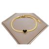 Dongmen Personalized Peach Heart Snake Chain Round Bead Furnace Gold Bracelet Female Retro Girlfriend