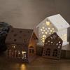 A Top Quality Love Cabin Candlestick Silicone Mold Hollow Love House Night Light Lampshade Plaster Mold Cement Candle Holder