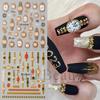 Nail Art Relief Sticker Retro Style Gold Watch Watch Necklace Nail Art Adhesive Sticker