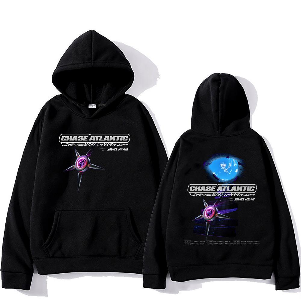 Fashion Men Women Hoodies Chase Atlantic Lost in South America Tour Pullovers Harajuku Aesthetic Unisex Winter Fleece Sweatshirt