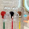 Wall-Mounted Flower Toothbrush Cup Holder No Drill Installation Countertop Organizer